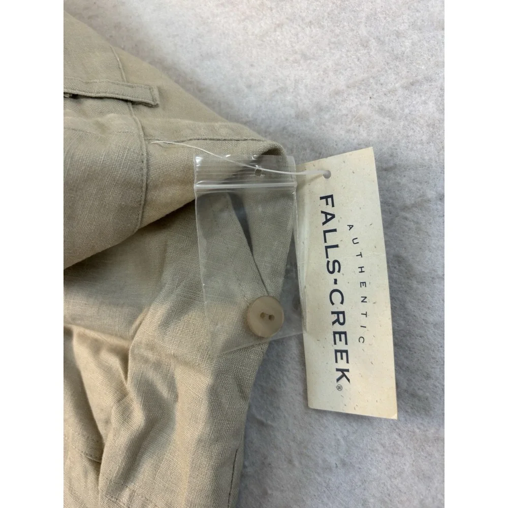 Falls Creek Linen Blend Shorts Womens 10 (32x6) Outdoor Camp Hiking Casual NEW